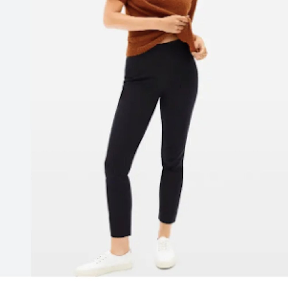 EVERLANE Side Zip Stretch Cotton Pants Washed Black Grey Women 2 Ankle Pant